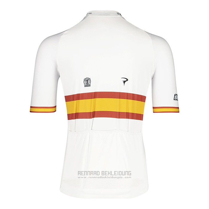 2022 Fahrradbekleidung Spanien Champion Ineos Wei Rot Trikot Kurzarm und Tragerhose - zum Schließen ins Bild klicken